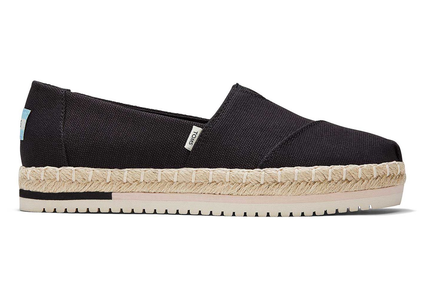 Toms Espadryle Damskie Czarne - Alpargata Platform - 02CTYNJUD